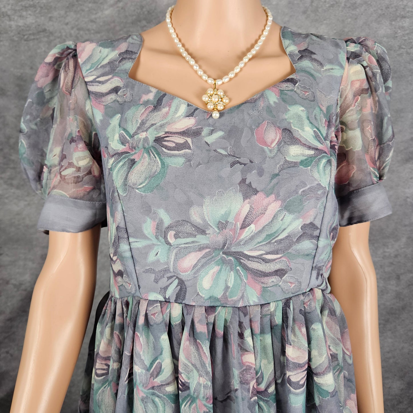 Silver Grey Georgette Frock