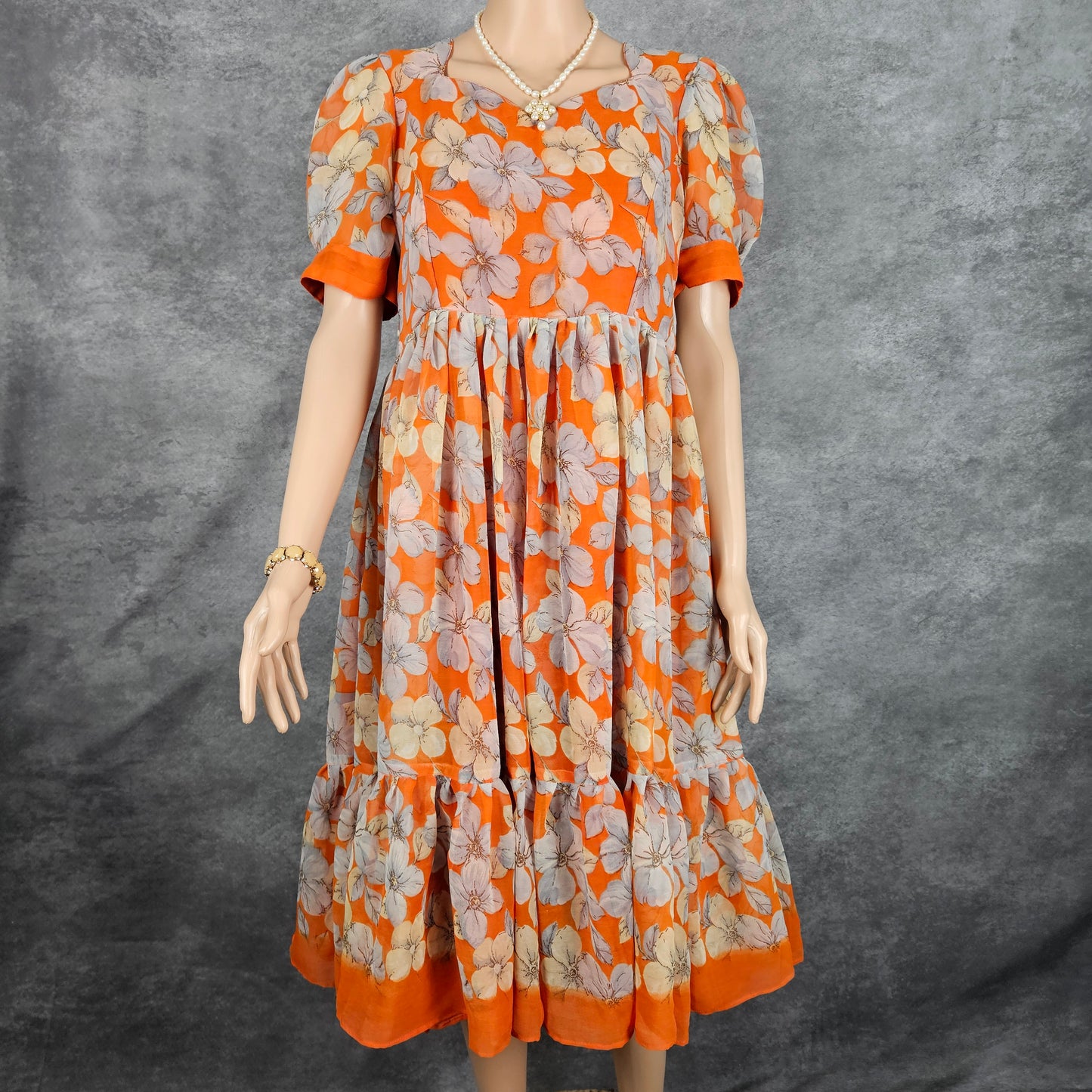 Aries Orange Georgette Frock
