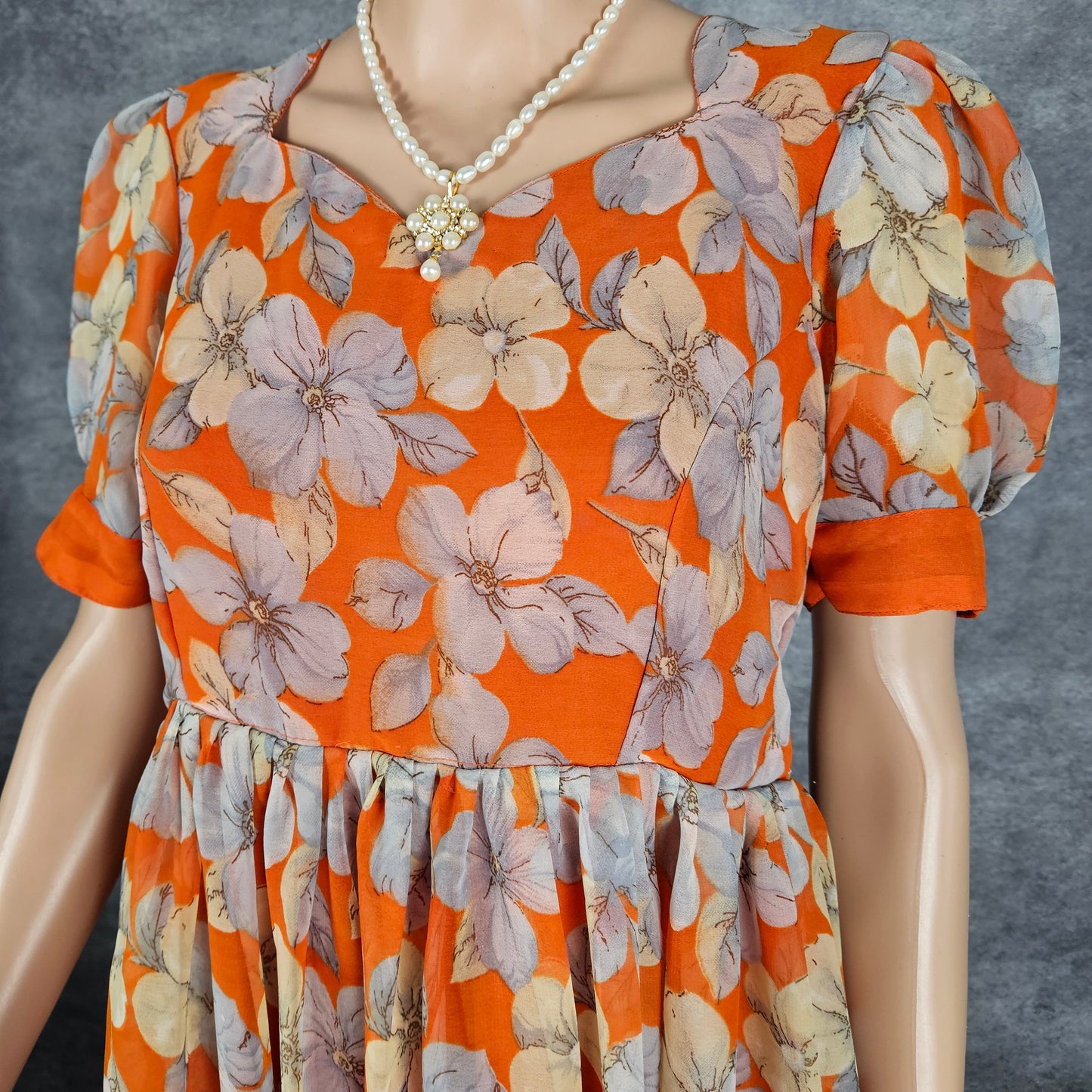 Aries Orange Georgette Frock
