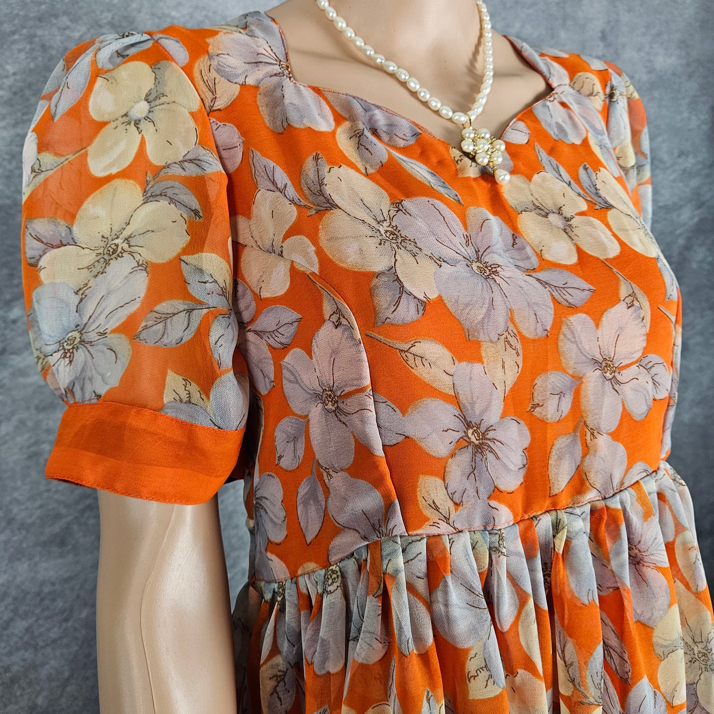Aries Orange Georgette Frock