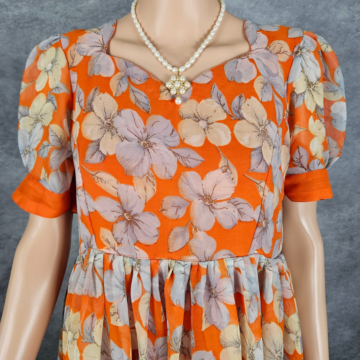 Aries Orange Georgette Frock