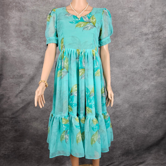Under Sea Green Georgette Frock