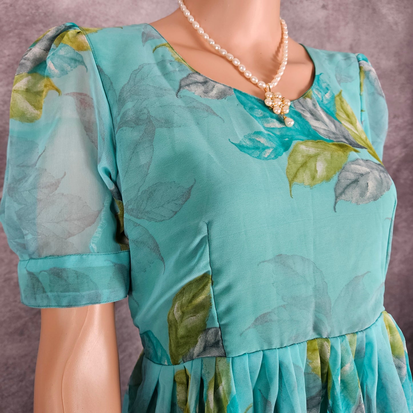 Under Sea Green Georgette Frock
