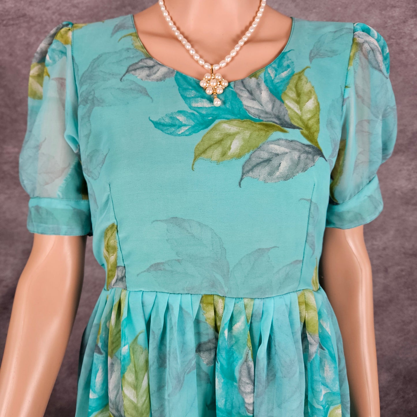 Under Sea Green Georgette Frock
