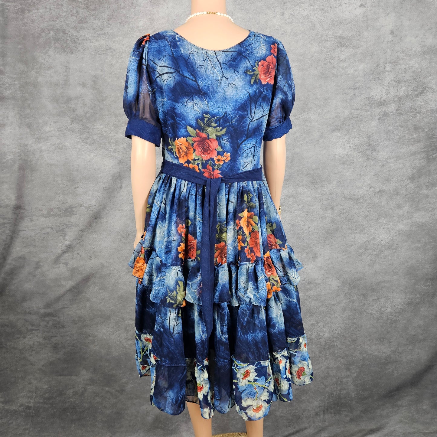 Hallow Blue Georgette Frock