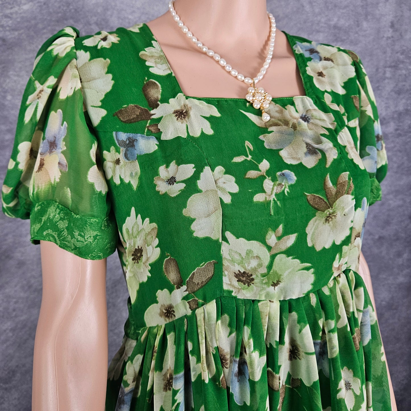 Daffodil Green Georgette Frock