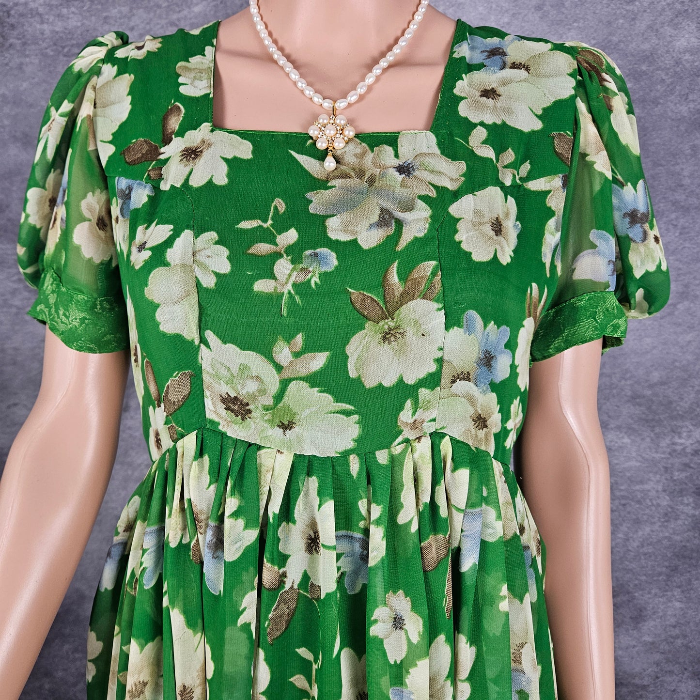 Daffodil Green Georgette Frock