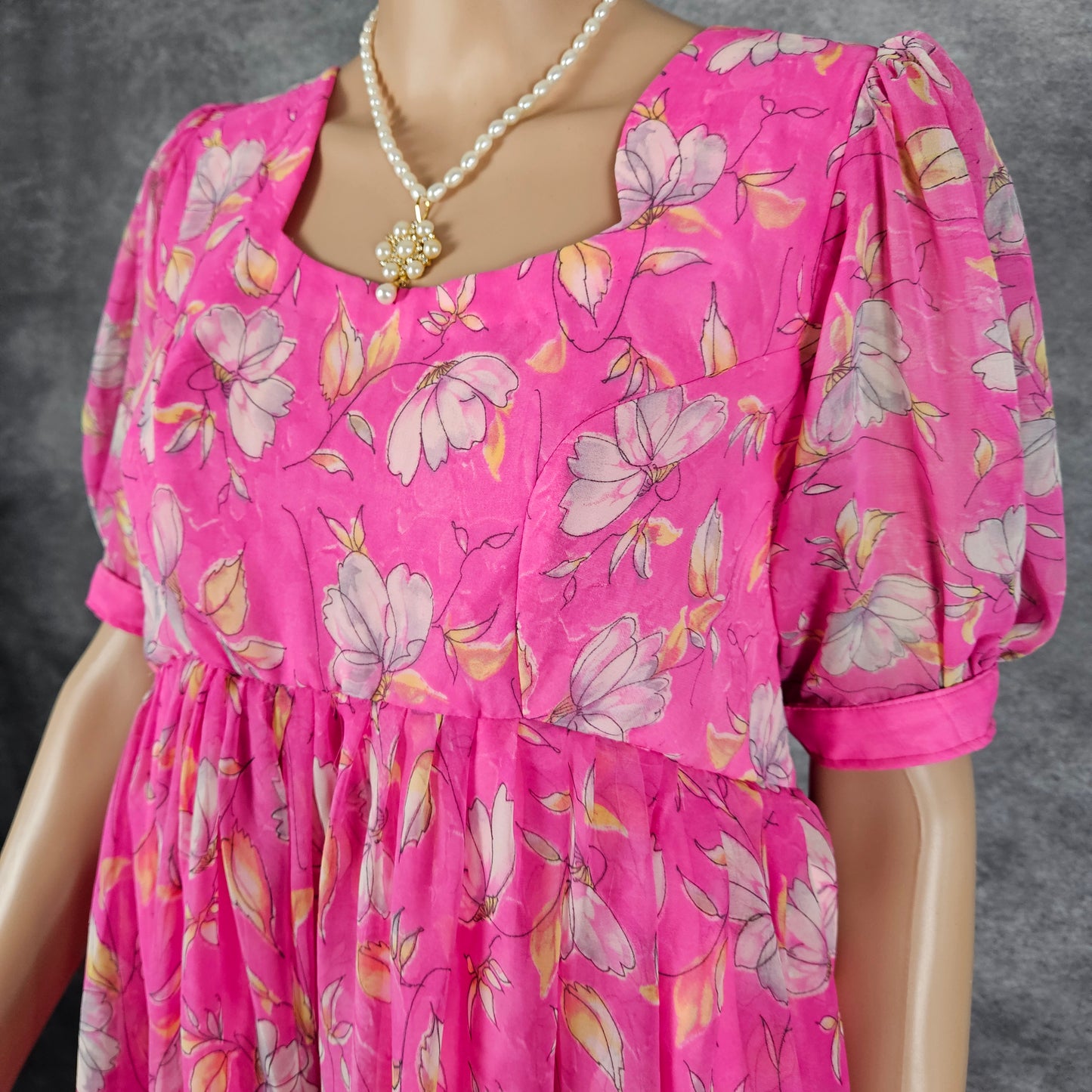 Cotton Pink Georgette Frock