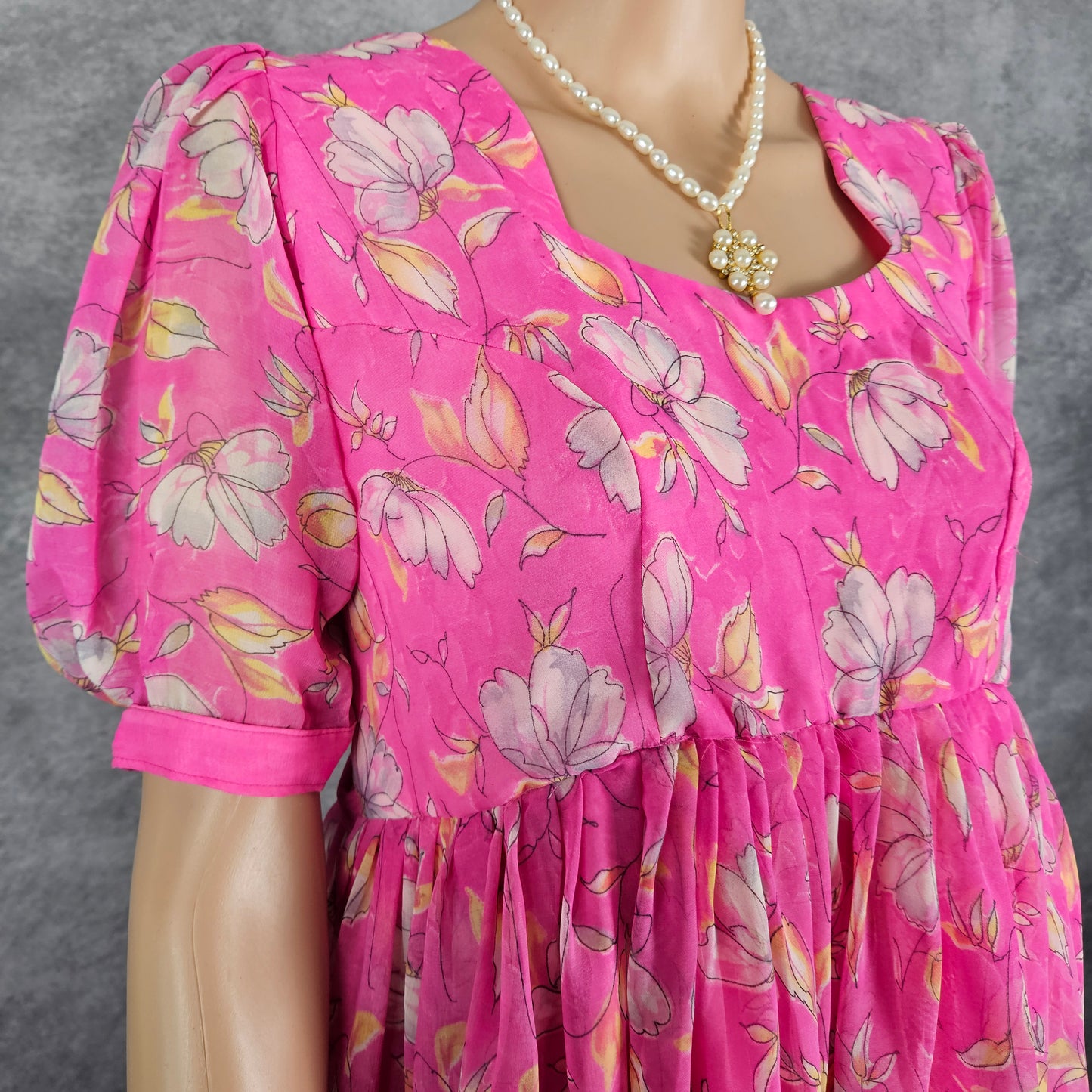 Cotton Pink Georgette Frock