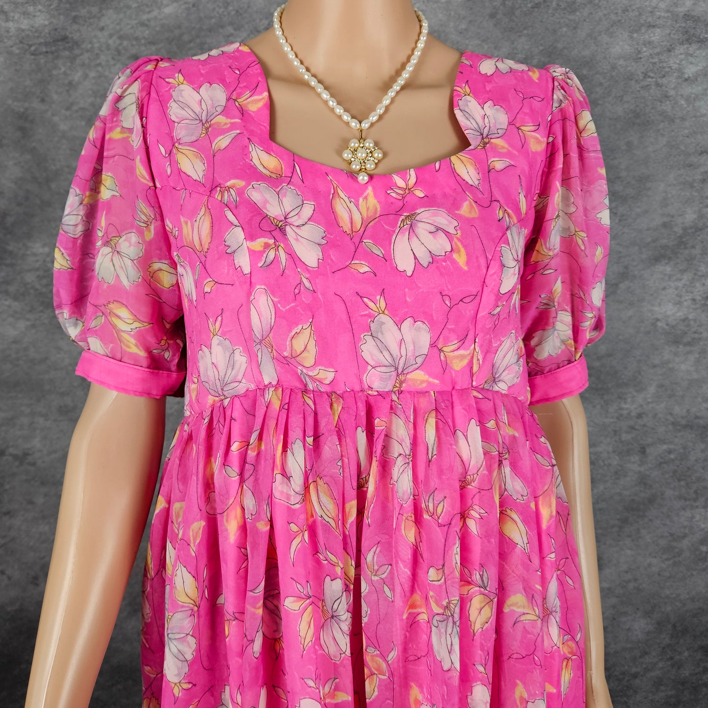 Cotton Pink Georgette Frock